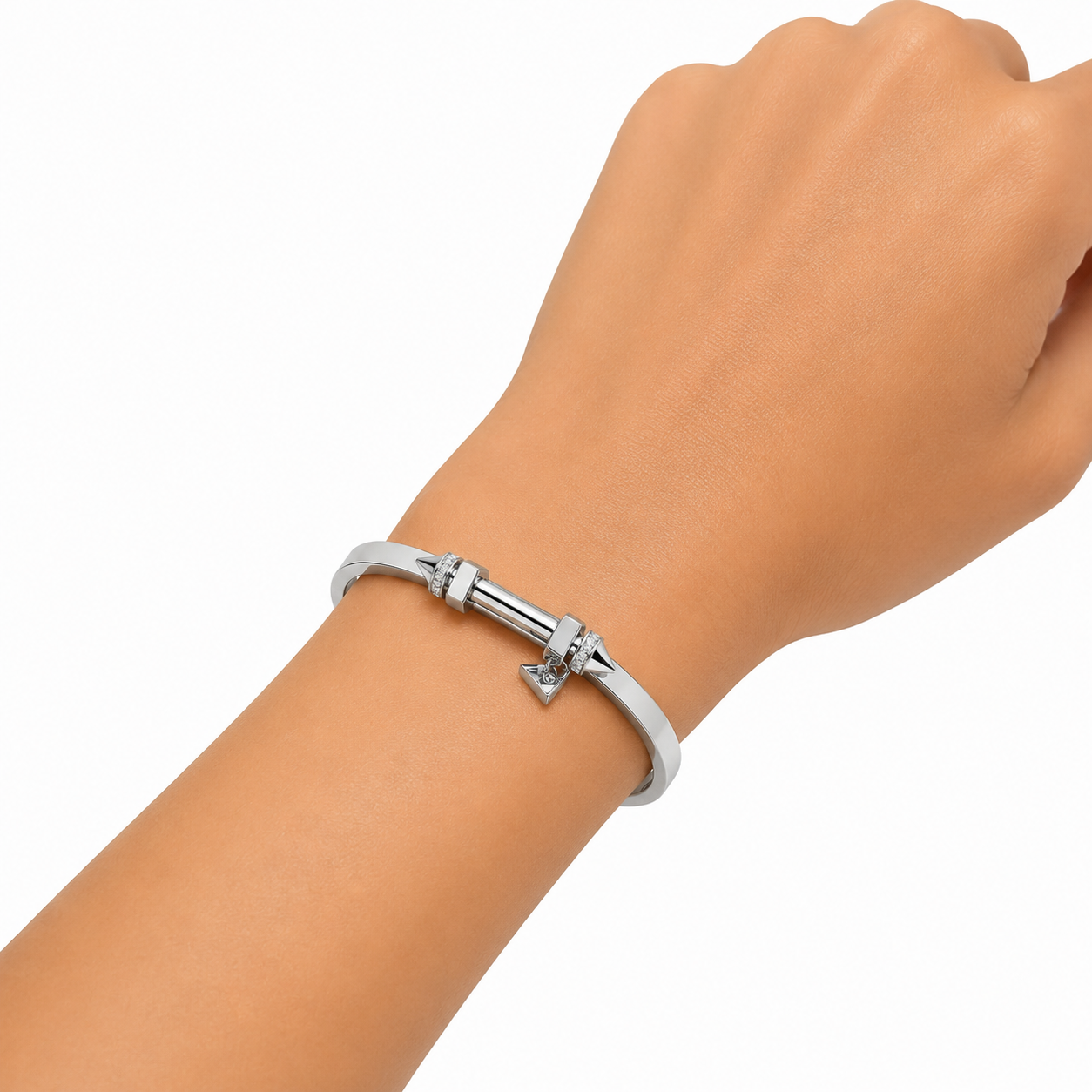 Silver Arrow Spike Bangle