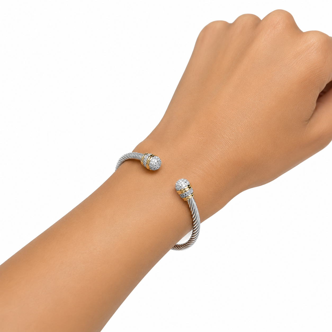 Twist Pavé Dome Cuff