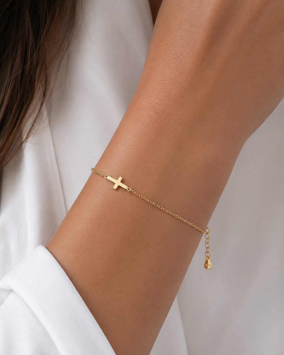 Sideways Cross Bracelet