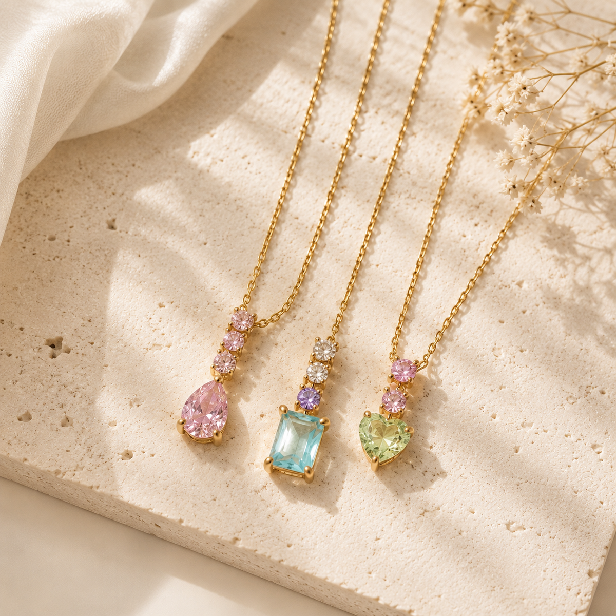 BLUSH DROP NECKLACE