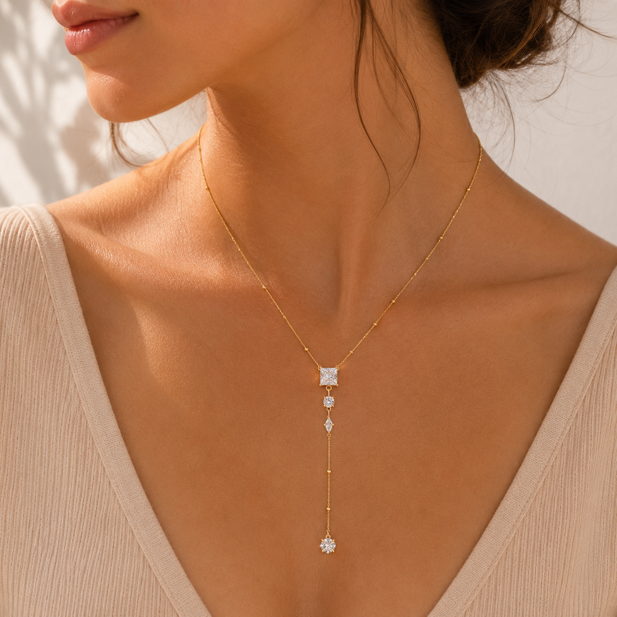 CELESTE LARIAT NECKLACE