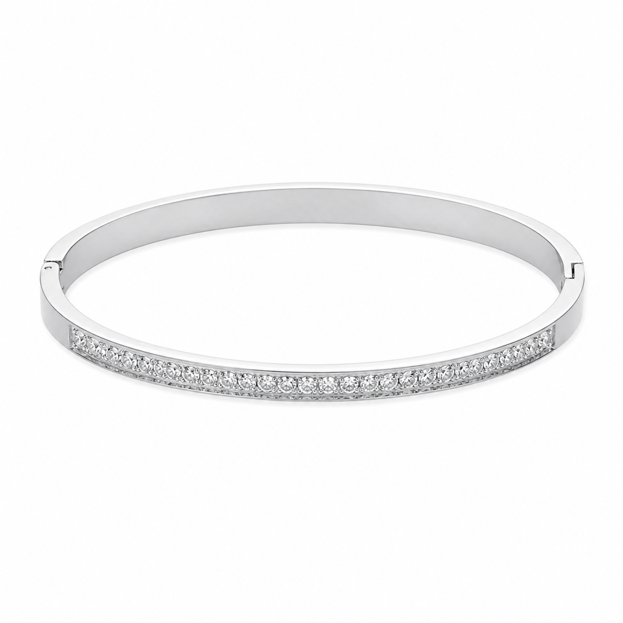 Silver Full Pave Bangle