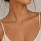 Crystal Heart Y Lariat Necklace