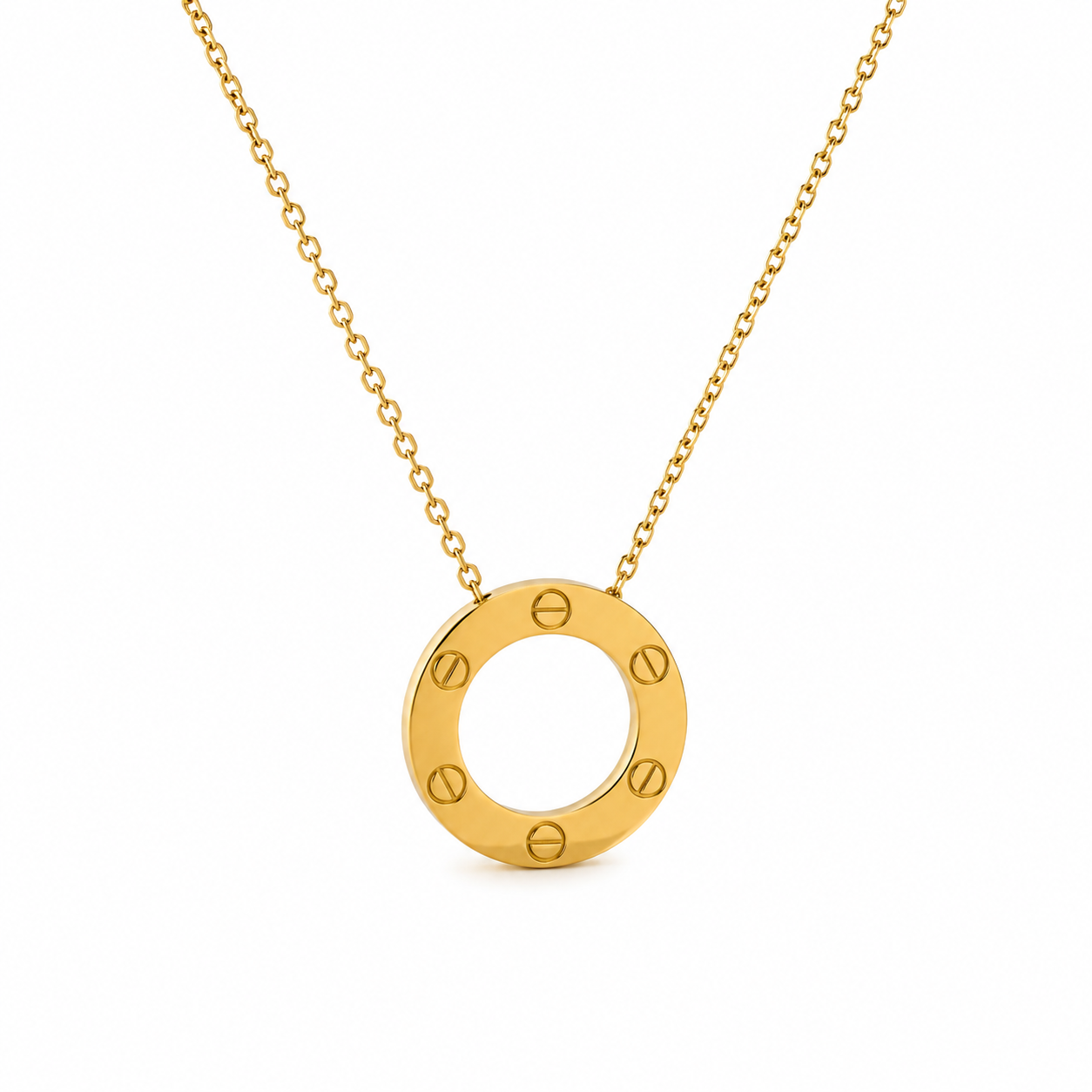 Love Circle Pendant Necklace