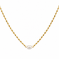 Pearl Bead Solitaire Necklace