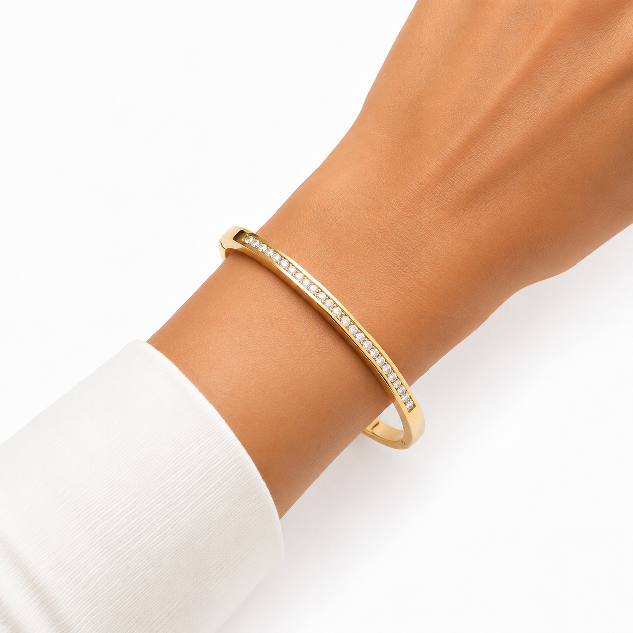Gold Full Pave Bangle