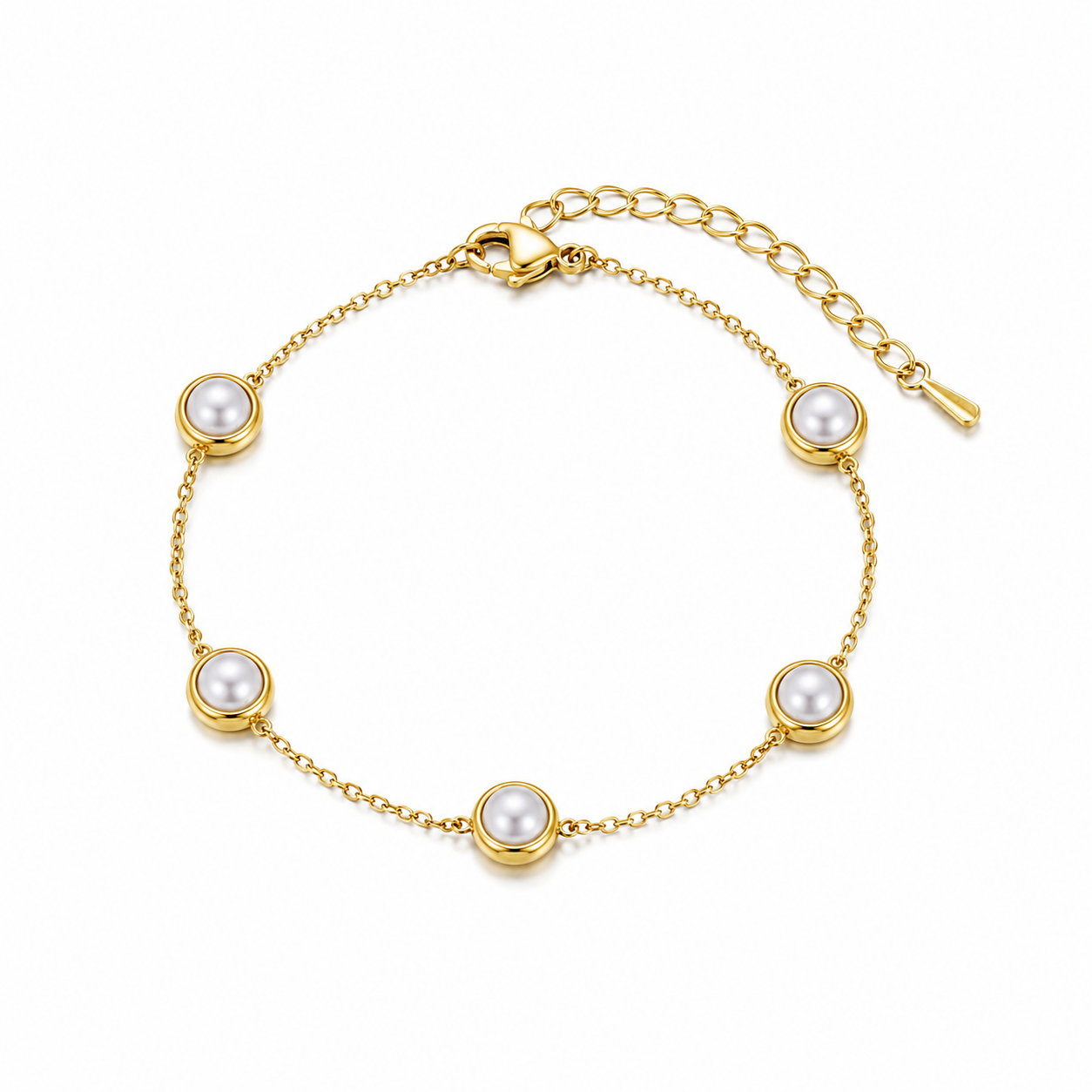 Pearl Station Chain Bracelet