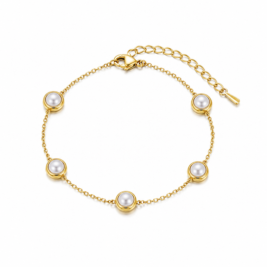Pearl Station Chain Bracelet