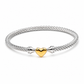 Twist Heart Gold Bangle