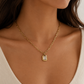 Cut Crystal Paperclip Necklace