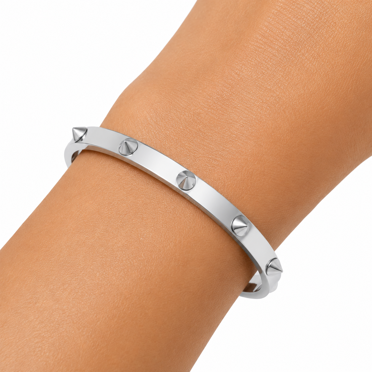 Silver Spike Bangle