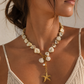 Coastal Dreams Shell & Charm Lariat Necklace
