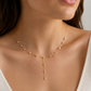 Crystal Orbit Y Lariat Necklace