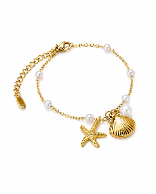 Coastal Charm Pearl Bracelet