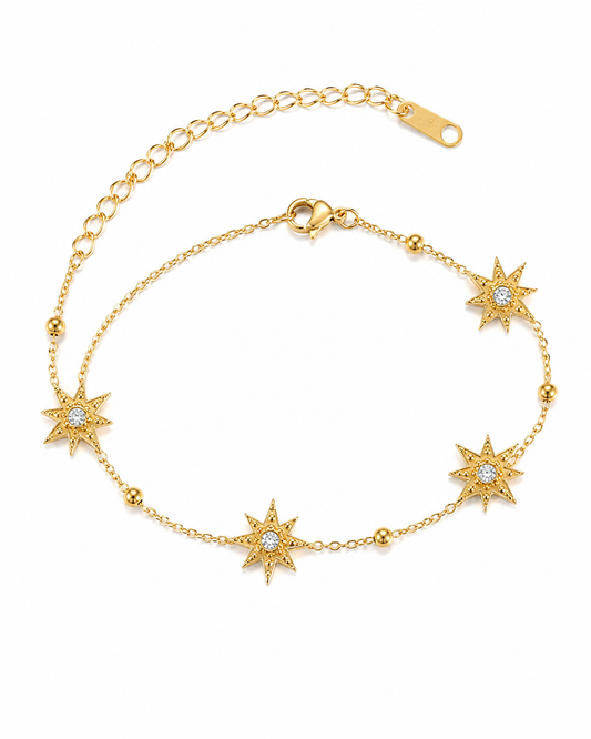 North Star Crystal Station Bracelet