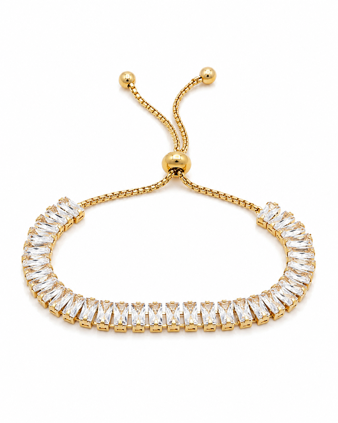 Baguette Crystal Slider Bracelet