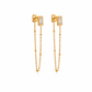 Baguette Chain Studs
