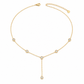 Crystal Round Station Y Drop Necklace