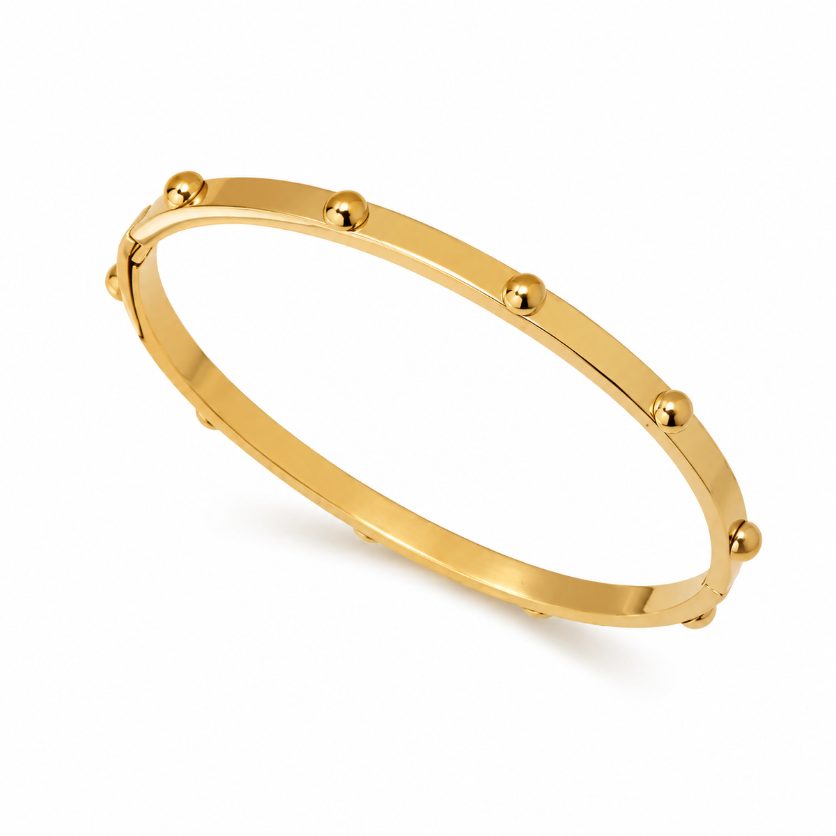 Gold Studded Bangle 4mm – amasyourstyle