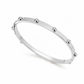 Silver Studded Bangle 4mm