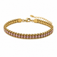 Pink Crystal Chain Wrap Bracelet