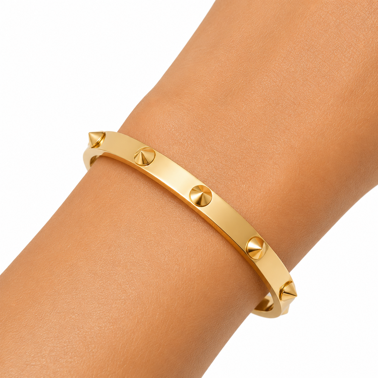 Gold Spike Bangle