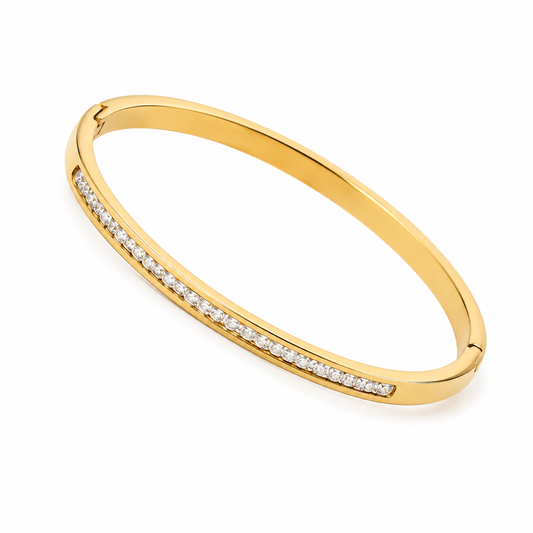 Gold Full Pave Bangle
