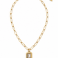Cut Crystal Paperclip Necklace