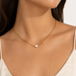 Pearl Bead Solitaire Necklace