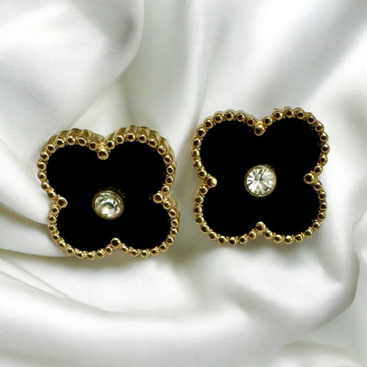 Clover Rhinestone Earrings