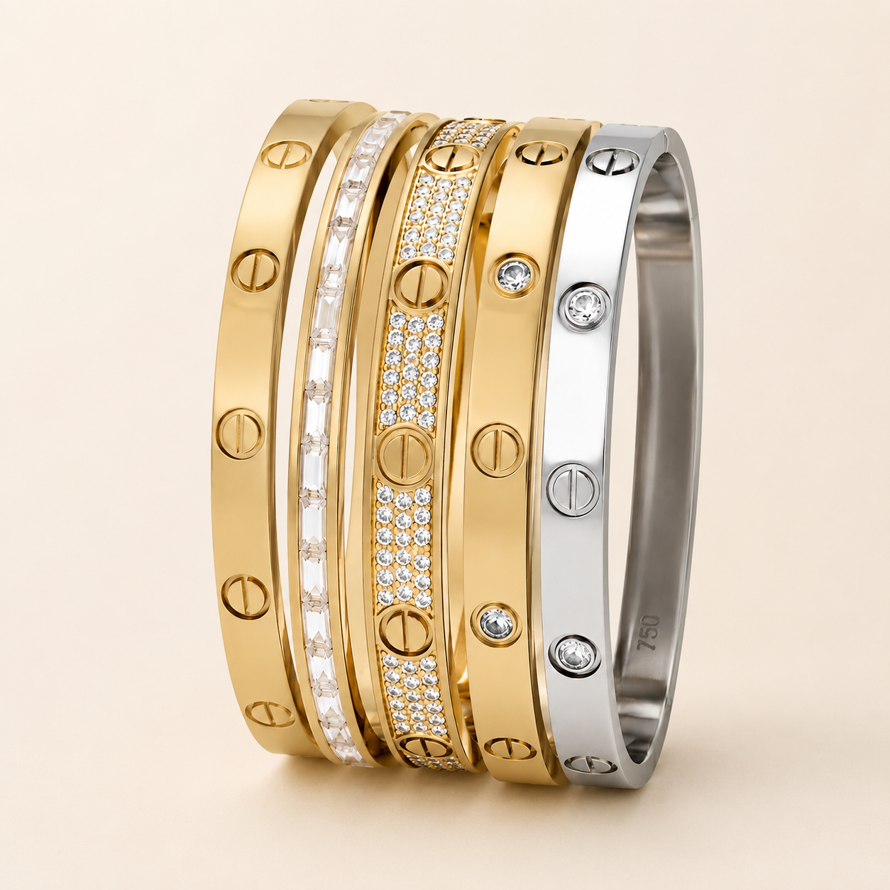 Bangle with screw