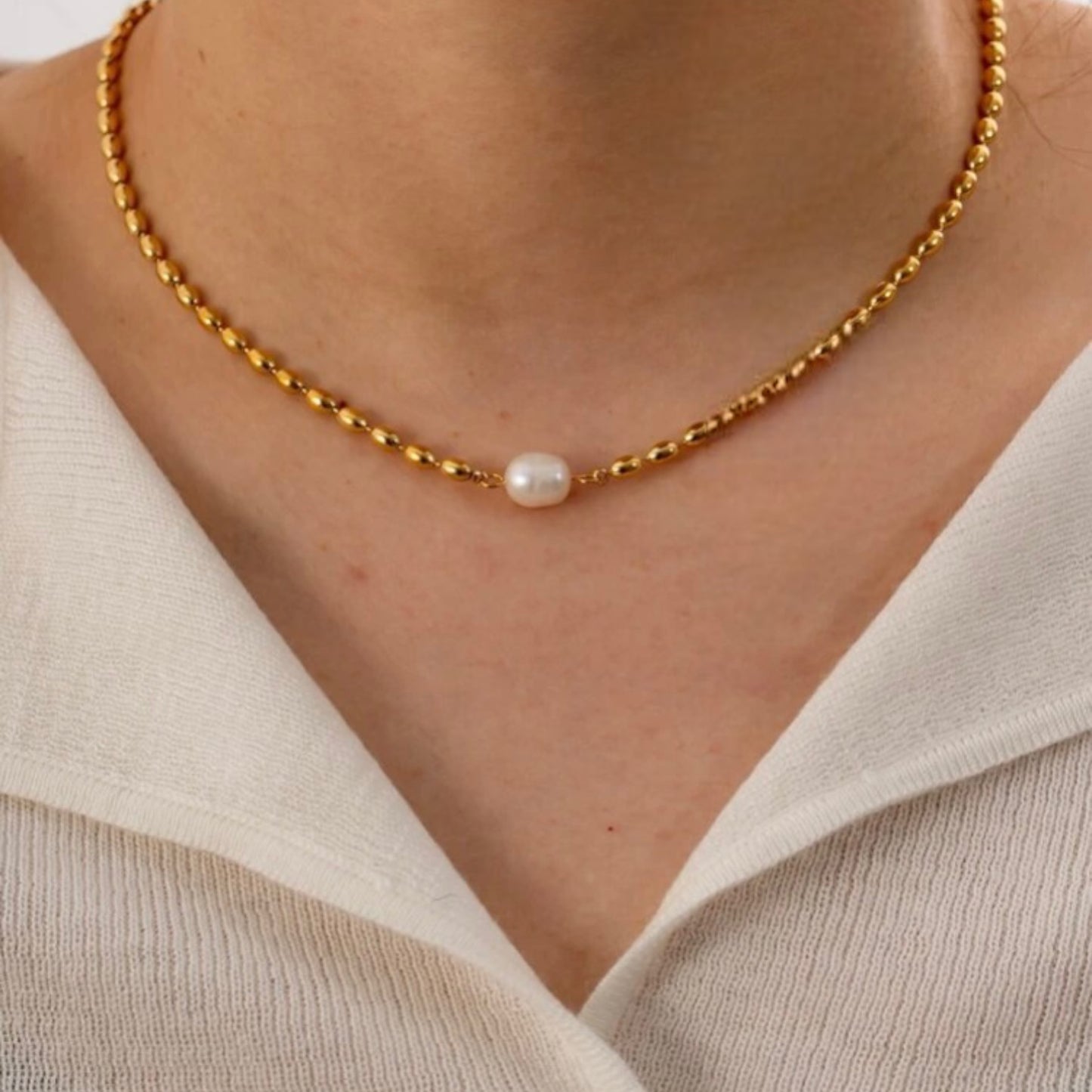 Simple Pearl Necklace💧